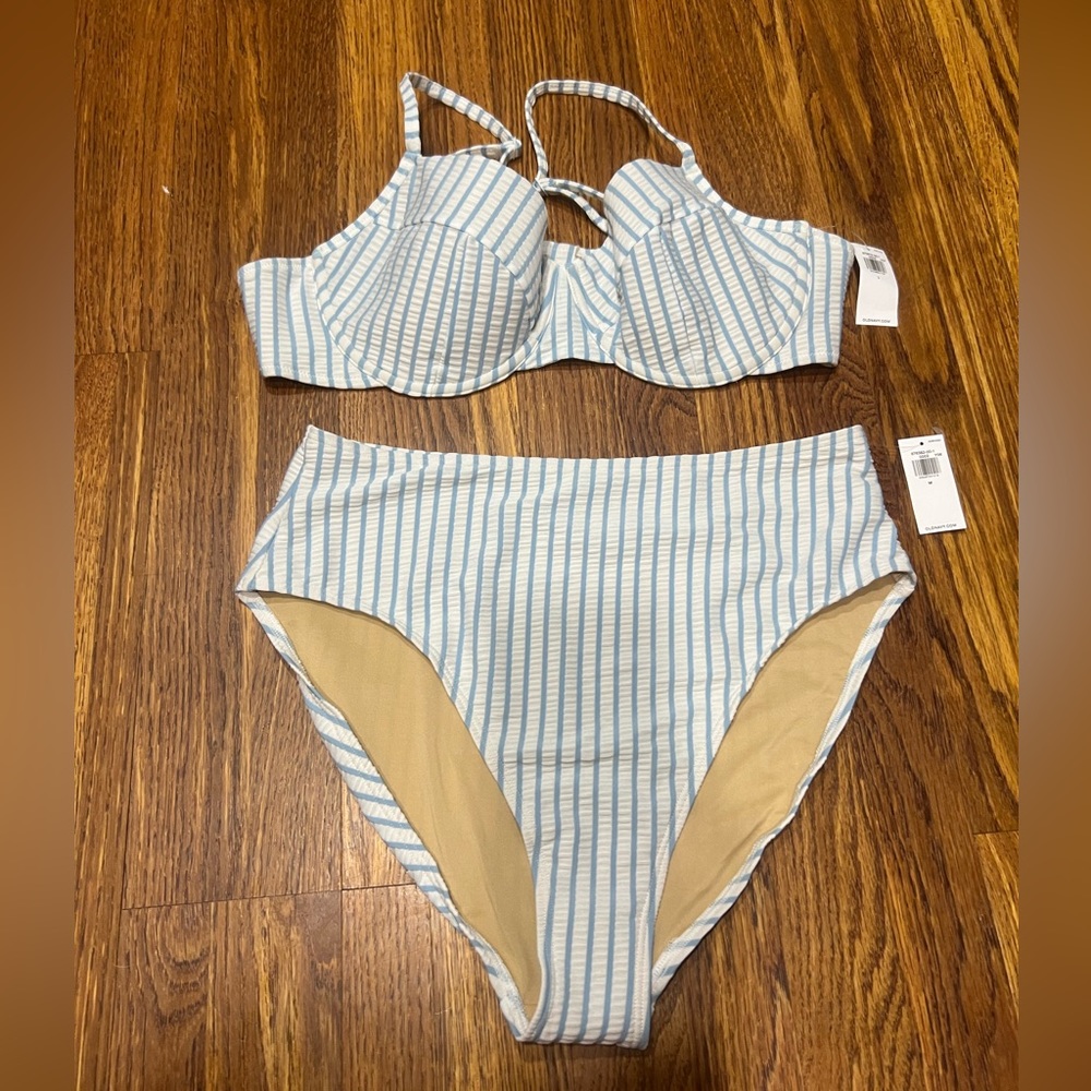 NWT Old Navy Seersucker Bikini - Top L/Bottoms M